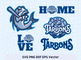 Tampa Tarpons SVG Bundle, Baseball, Tampa Tarpons Logo MILB PNG | Vectorency